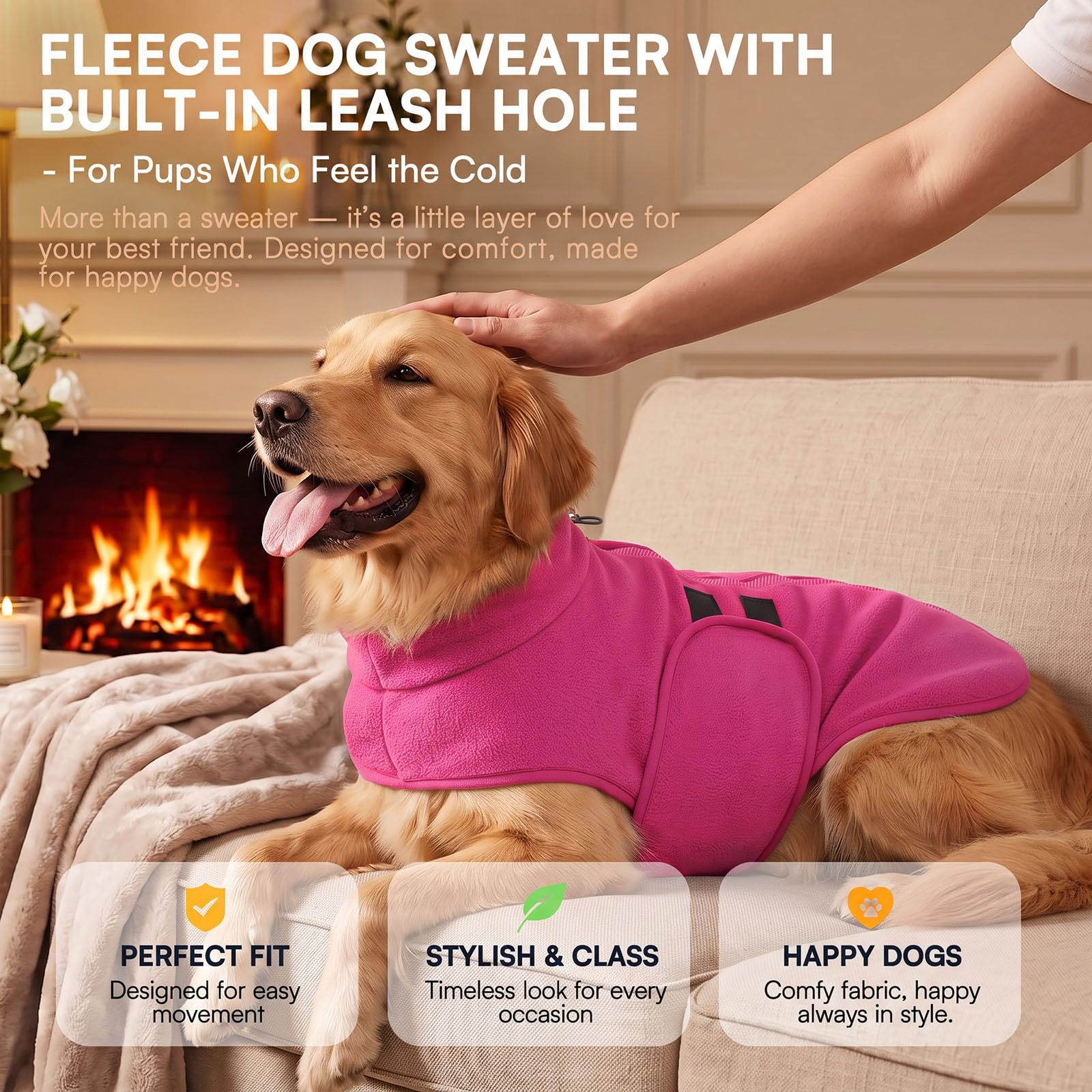 Queenmore dog sweater showing its pullover style.