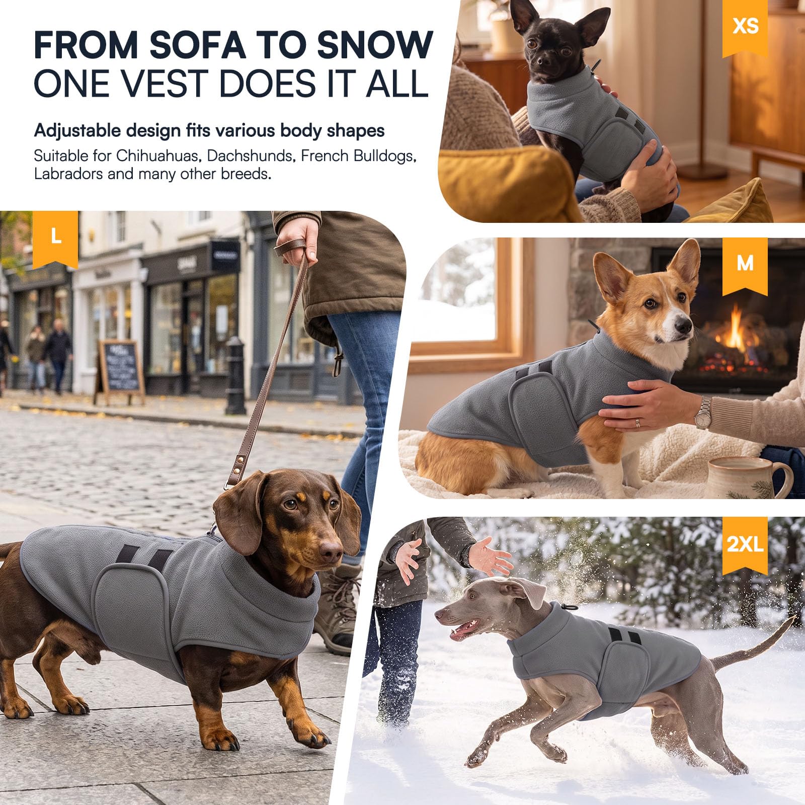 Queenmore dog sweater shown to highlight its pullover shape.