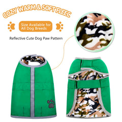 Queenmore dog winter coat with its soft fleece lining visible.