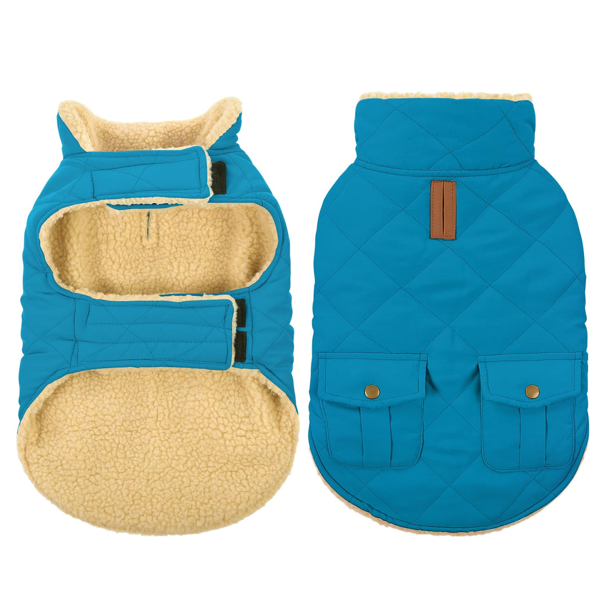Queenmore dog winter coat shown from the front.