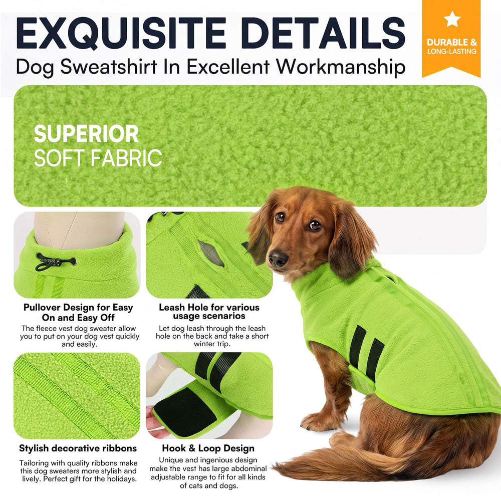 Queenmore XL Dog Sweater close-up showing its soft fleece fabric.