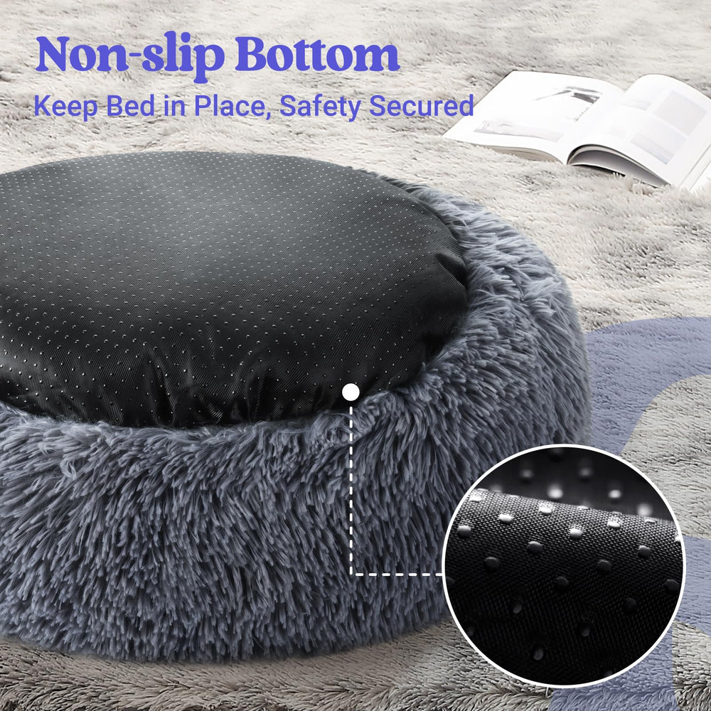 rabbitgoo Calming Cat Bed shown as a washable, one-piece bed.