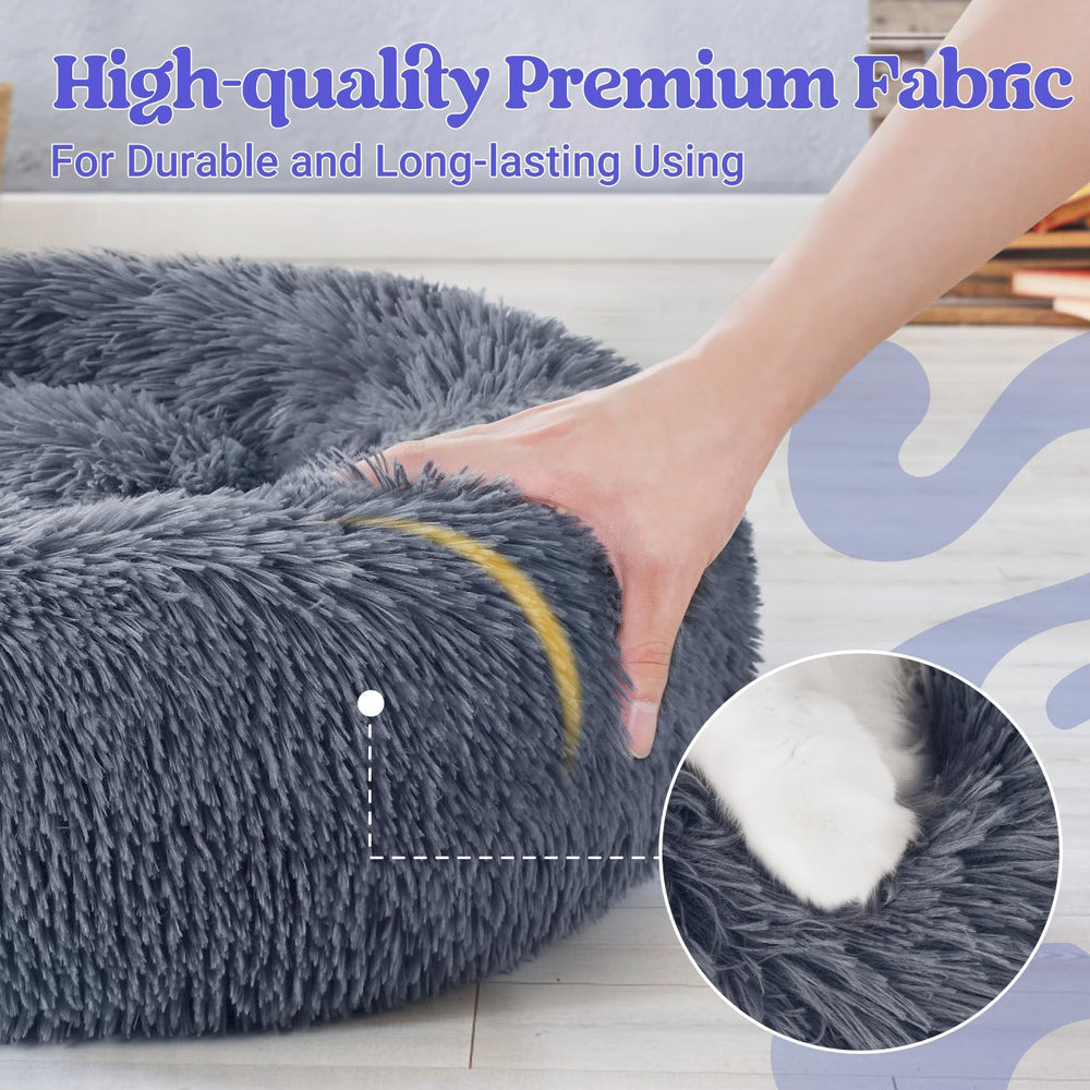 rabbitgoo cat bed placed in an indoor living space.