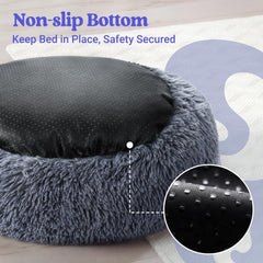 rabbitgoo cat bed shown from the side to highlight its raised edge.