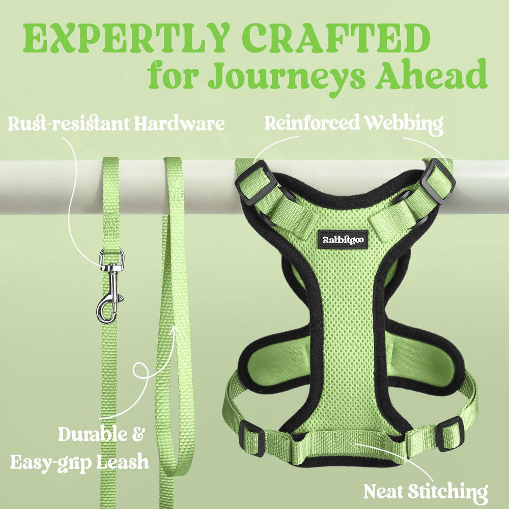 rabbitgoo Cat Harness detail showing its adjustable straps.