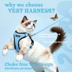 rabbitgoo cat harness and leash set displayed together.