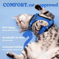 rabbitgoo Cat Harness reinforced back D-ring shown in detail.