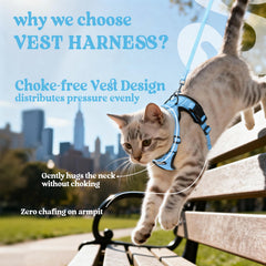 rabbitgoo Cat Harness detail showing the reinforced back D-ring.