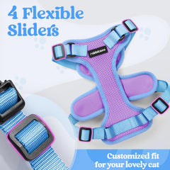 rabbitgoo Cat Harness close-up highlighting the quick-release buckle.