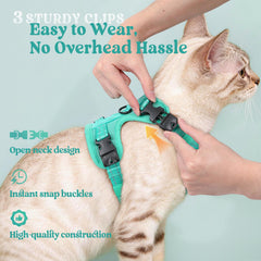 rabbitgoo Cat Harness detail showing the adjustable cam lock straps.