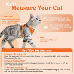 rabbitgoo Cat Harness and Leash shown with the orange vest as the main focus.