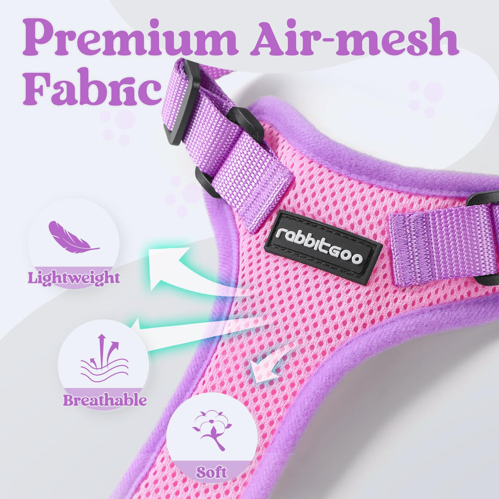 rabbitgoo Cat Harness and Leash Set showing its two quick-release buckles.