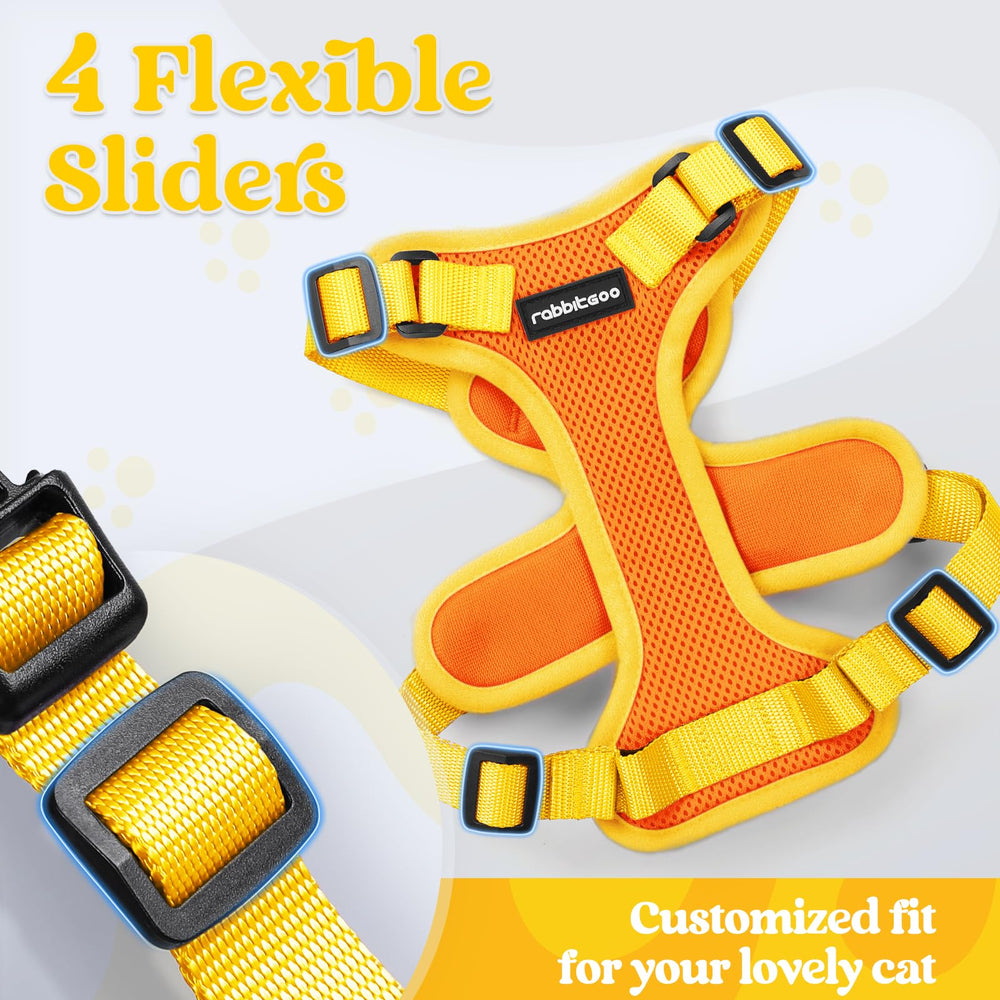rabbitgoo cat harness detail showing the reflective strips.