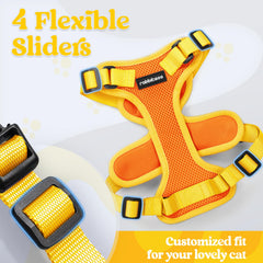 rabbitgoo cat harness detail showing the reflective strips.