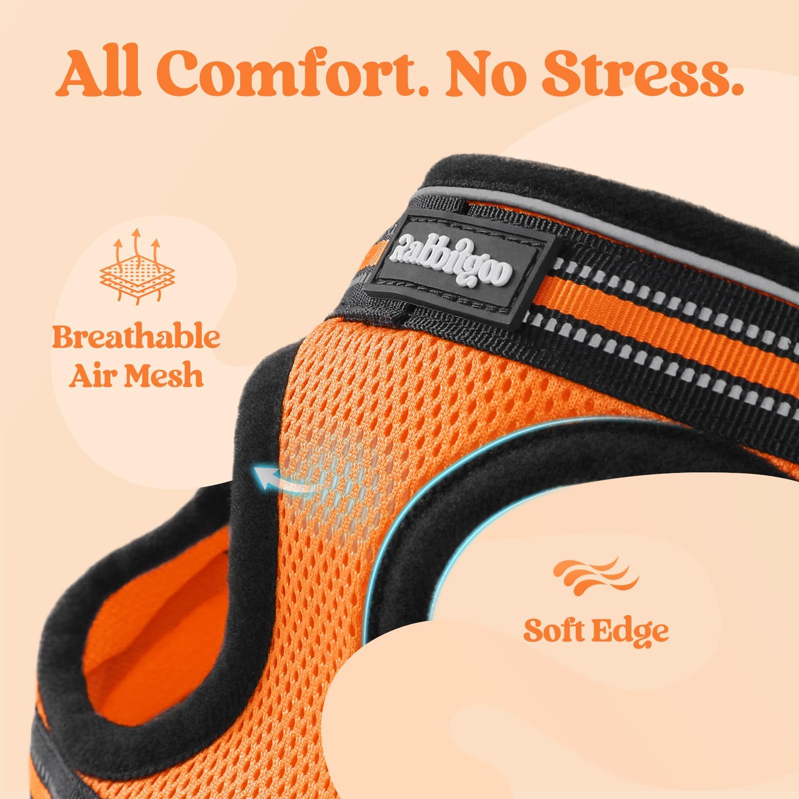 rabbitgoo cat harness and leash set close-up of the quick-release buckle.