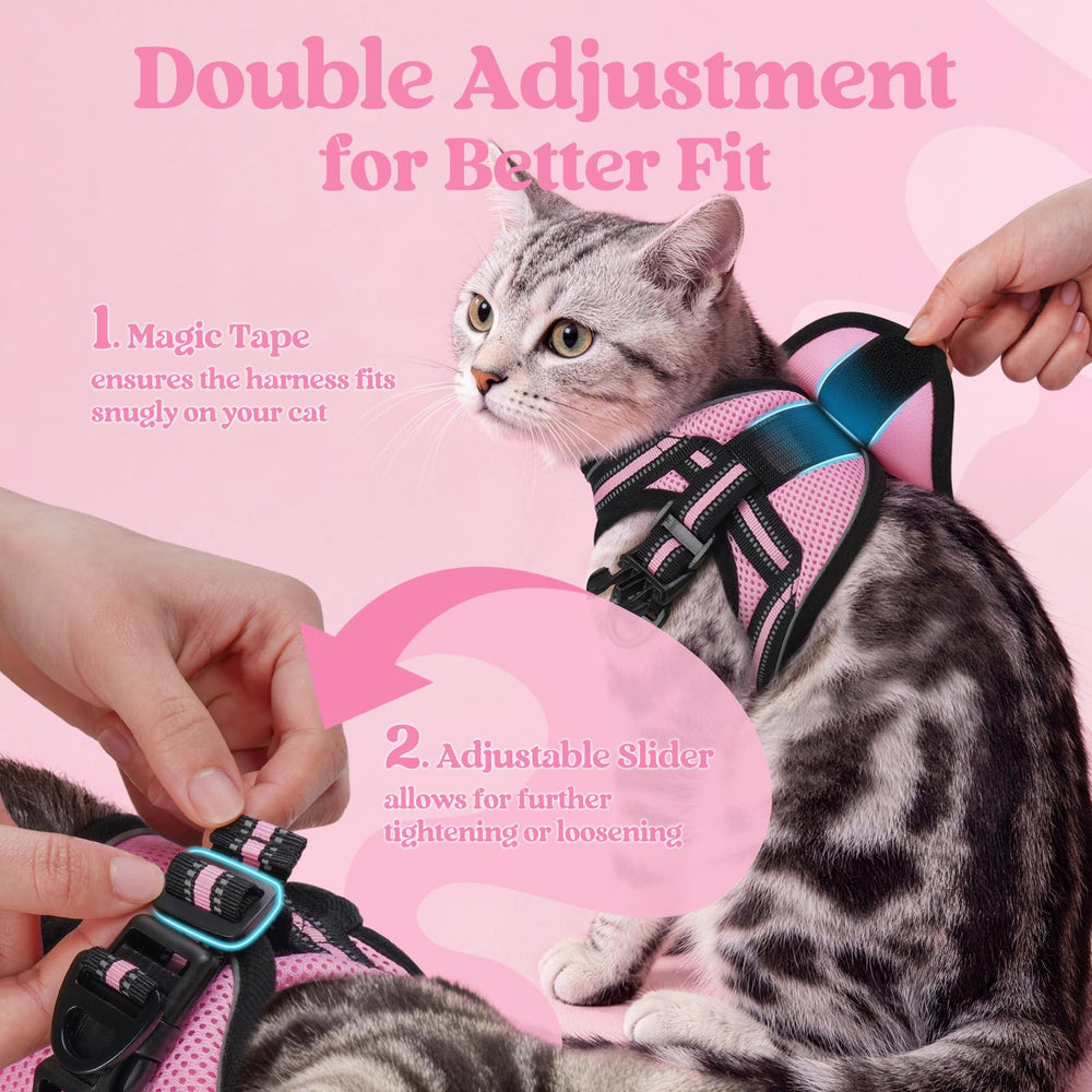 rabbitgoo cat harness set showing its step-through vest design.