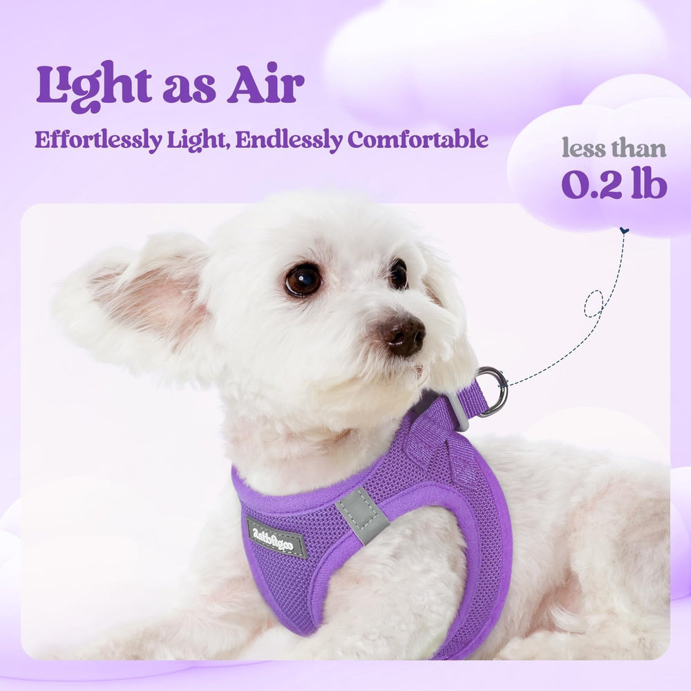 rabbitgoo dog harness detail showing the quick-dry air mesh.