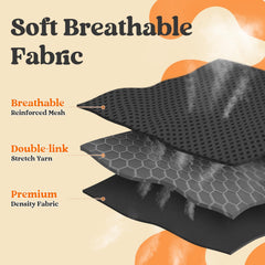 rabbitgoo dog harness close-up highlighting its breathable mesh and soft edges.
