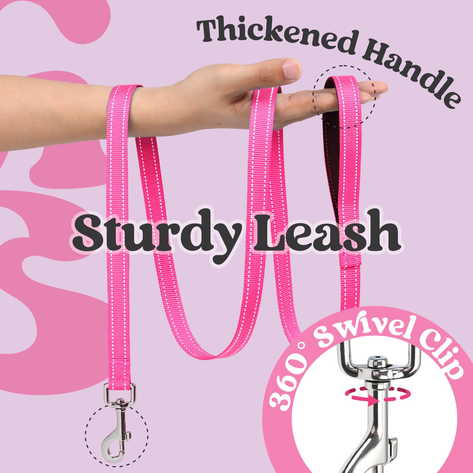 rabbitgoo small dog harness detail showing its hook-and-loop closure and buckle.