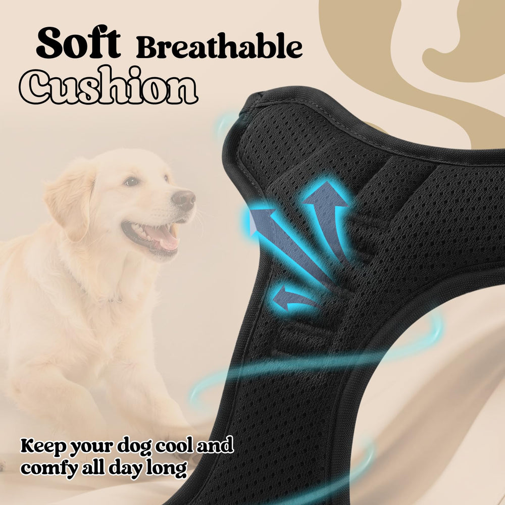 Breathable mesh detail on the rabbitgoo dog harness.