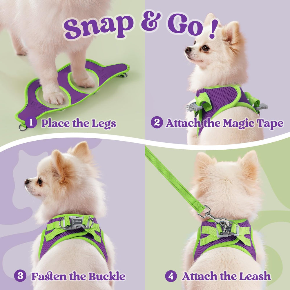 rabbitgoo dog harness close-up showing breathable mesh and soft edges