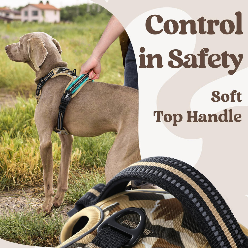 rabbitgoo Dog Harness for Large showing breathable mesh and inner padding.