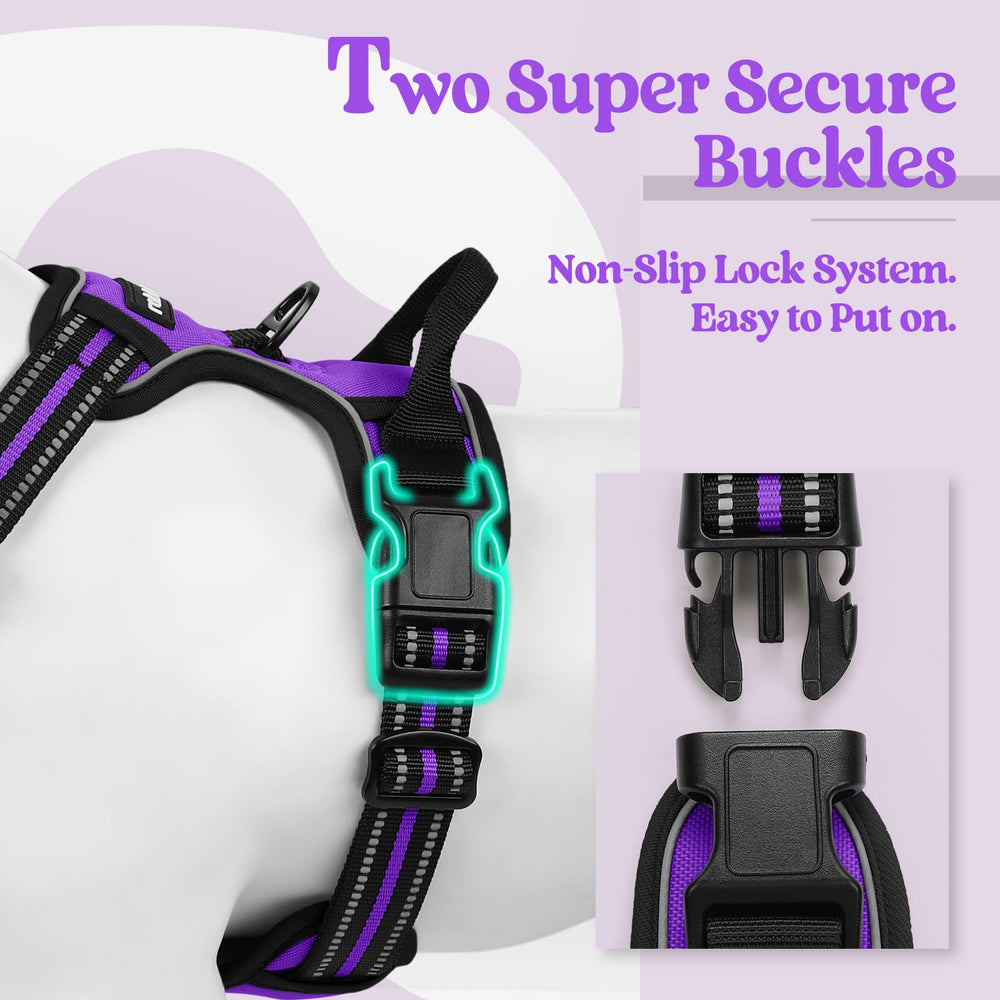rabbitgoo Dog Harness detail showing breathable mesh fabric and soft padding.