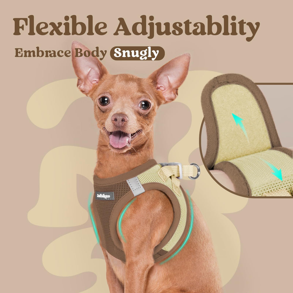 rabbitgoo Dog Harness reflective bands shown in close-up.