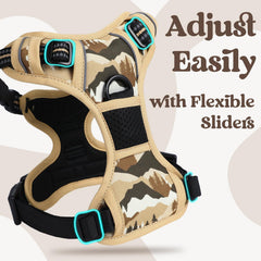 rabbitgoo Dog Harness for Large showing the reflective strip detail.