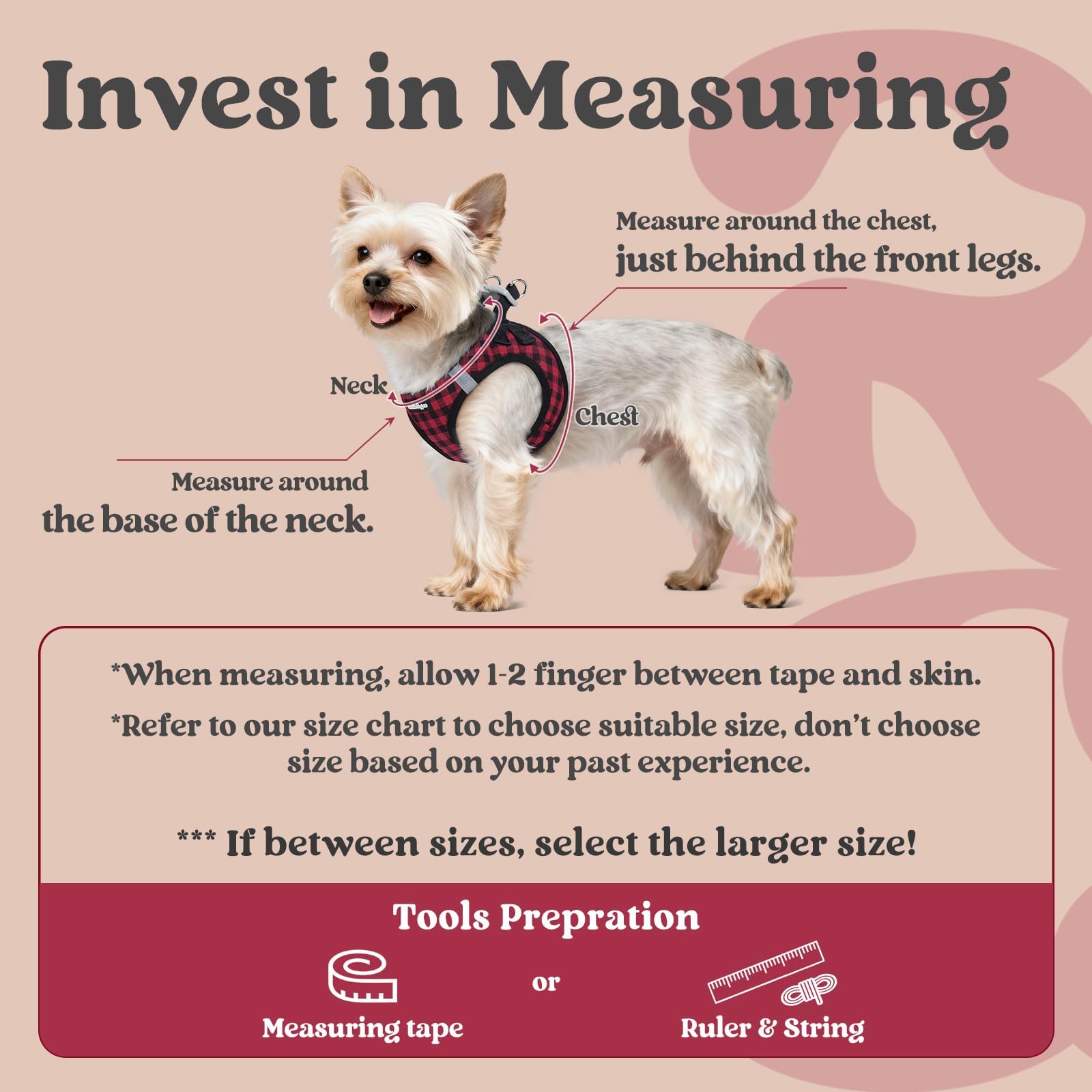 rabbitgoo small dog harness with a close view of its air mesh.