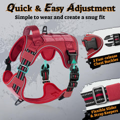 rabbitgoo Tactical Dog Harness with its adjustable shoulder and chest straps.