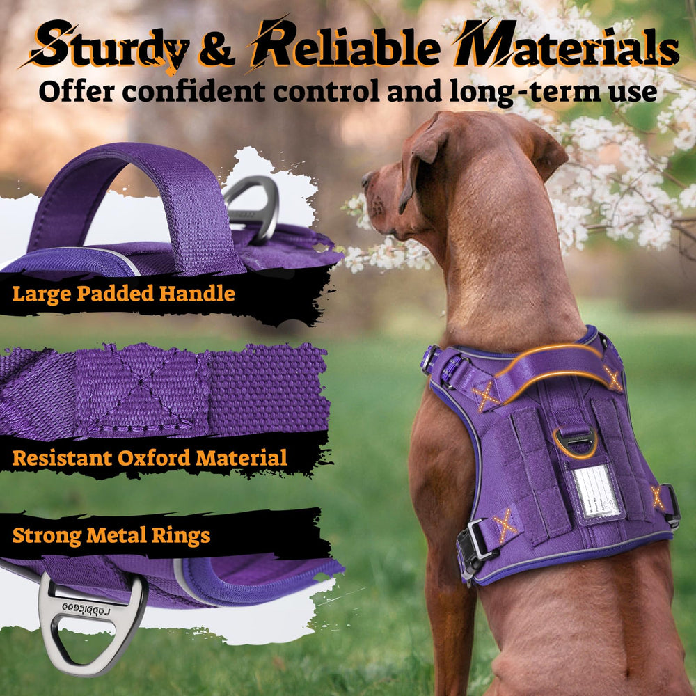 rabbitgoo Tactical Dog Harness back leash attachment.