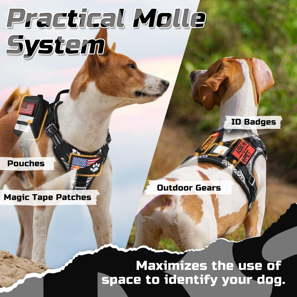 rabbitgoo Tactical Dog Harness breathable mesh lining detail.
