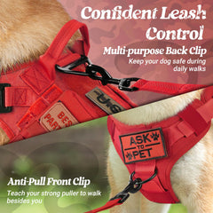 rabbitgoo Tactical Dog Harness close-up of a metal shoulder buckle.