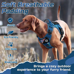 rabbitgoo Tactical Dog Harness MOLLE system for attaching gear.
