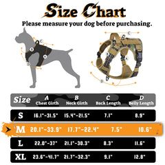 rabbitgoo Tactical Dog Harness reflective stripes shown around the vest.