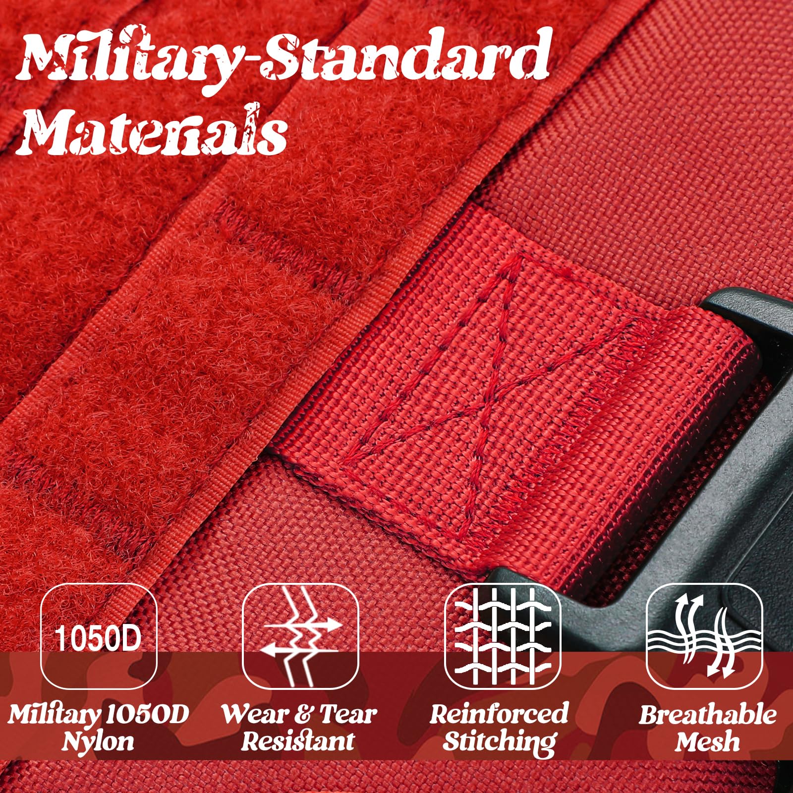 rabbitgoo Tactical Dog Harness detail of the reinforced top handle.