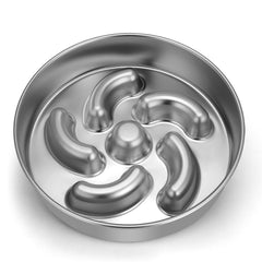 Ralory Slow Feeder Dog Bowl shown from the front with its puzzle maze visible.