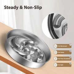 Ralory Slow Feeder Dog Bowl shown from below to highlight its non-slip base.