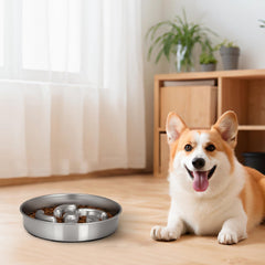 Ralory Slow Feeder Dog Bowl shown from the side to display its profile.