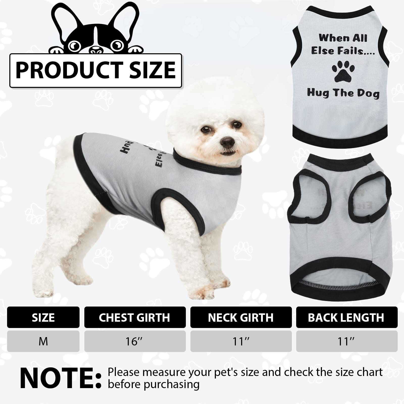 Reginary dog shirts shown from the back.