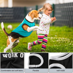 Close-up of a letter pattern on Reginary dog shirts.