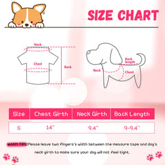 Reginary dog shirts showing the different bright patterns and decorative back lettering.
