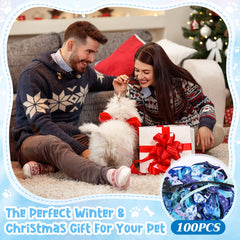 Reginary winter pet tie set shown worn by a pet.