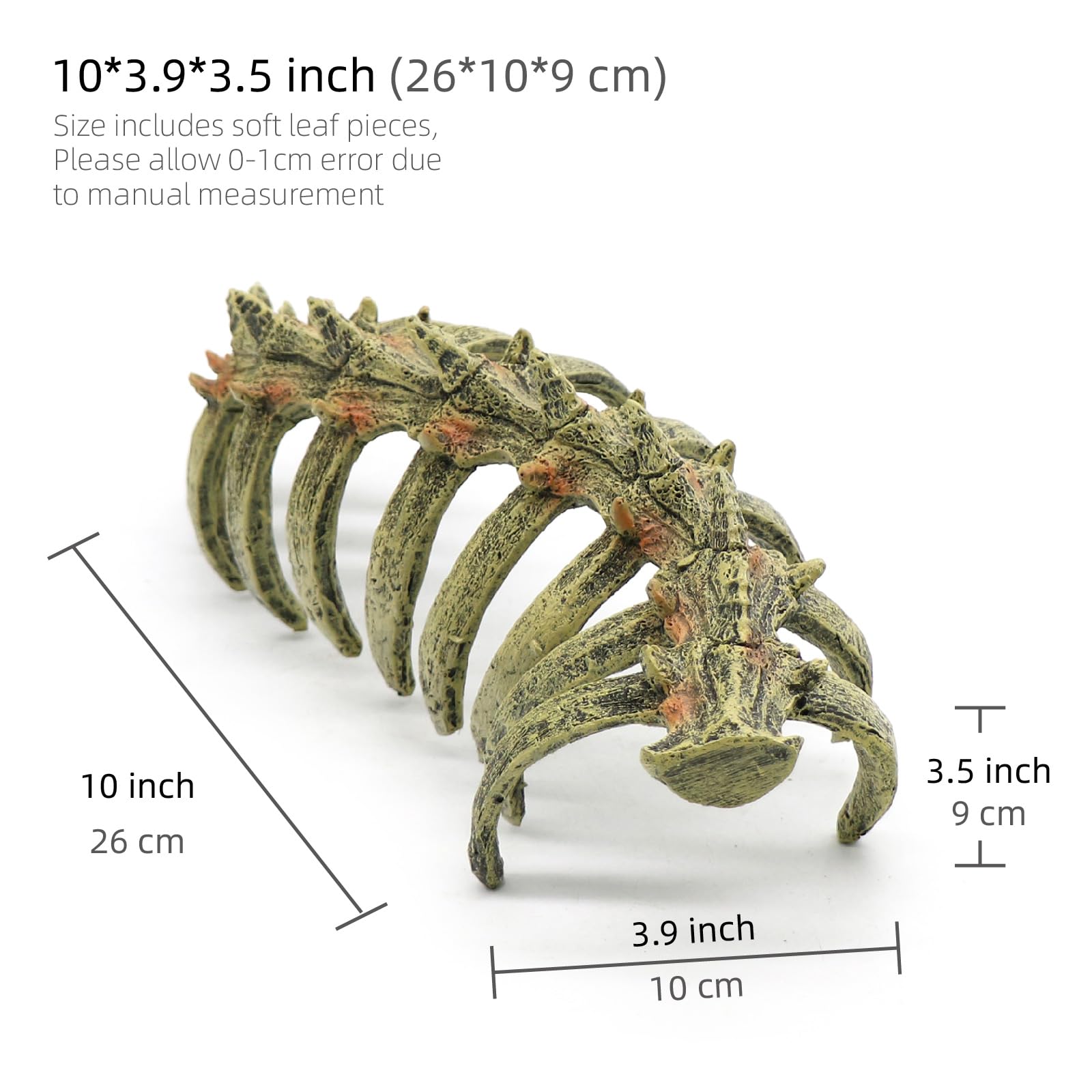 Relaqcc aquarium skull ornament shown from the side to display its overall shape.