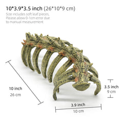 Relaqcc aquarium skull ornament shown from the side to display its overall shape.