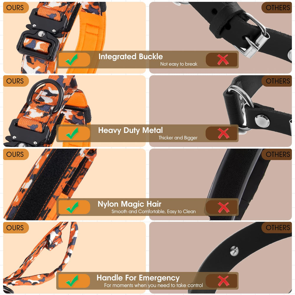 Relux Tactical Dog Collar close-up highlighting the reinforced nylon canvas.