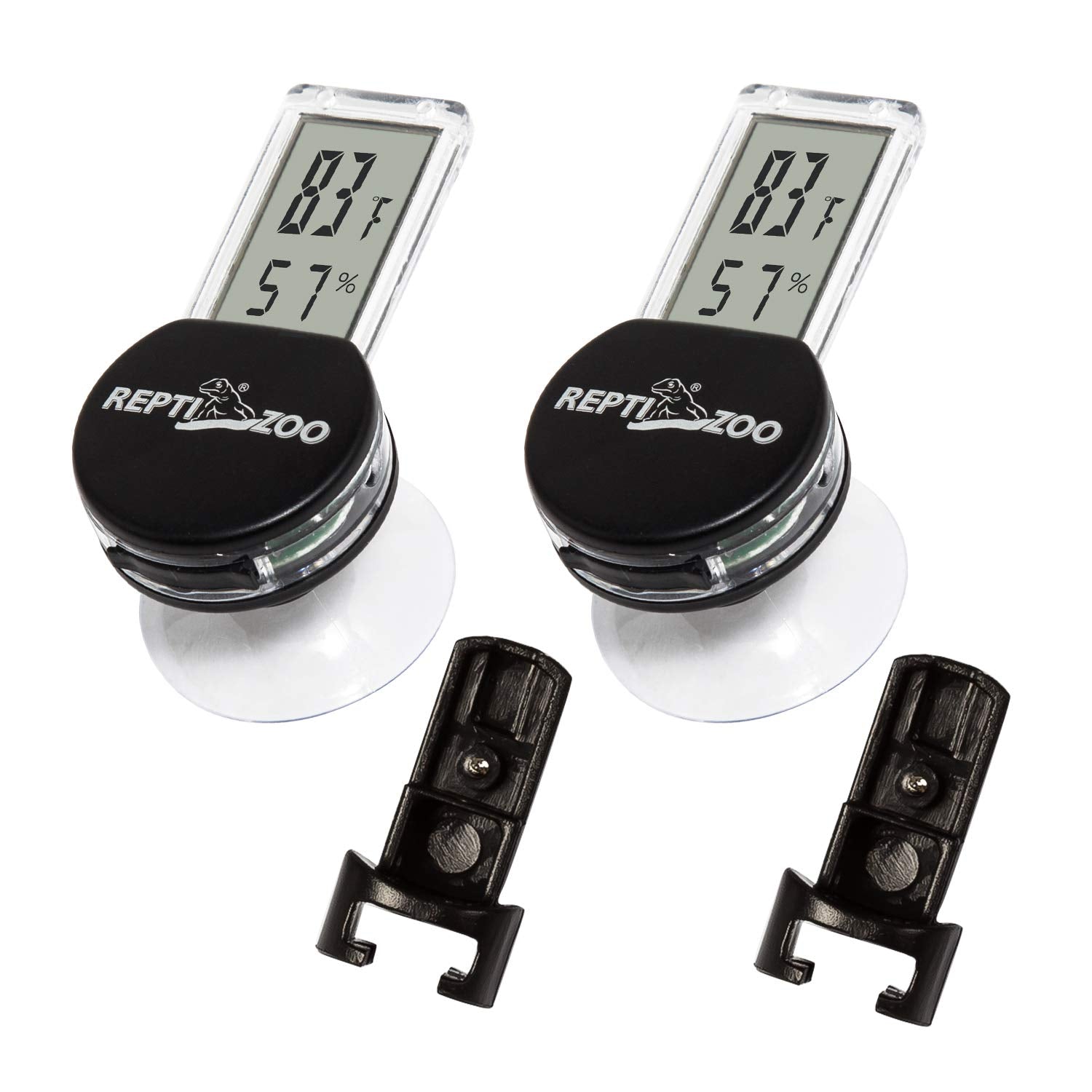 REPTI ZOO thermometer-hygrometer shown from the front.