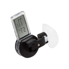 REPTI ZOO thermometer-hygrometer with its digital LED display visible.