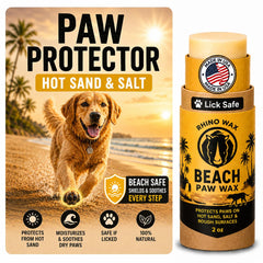 Rhino Wax Beach Paw Wax shown from the front.